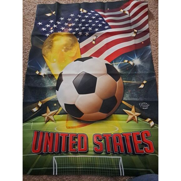 World Cup United States Garden Flag Sports Soccer Decorative Banner Double Sided - Picture 2 of 3